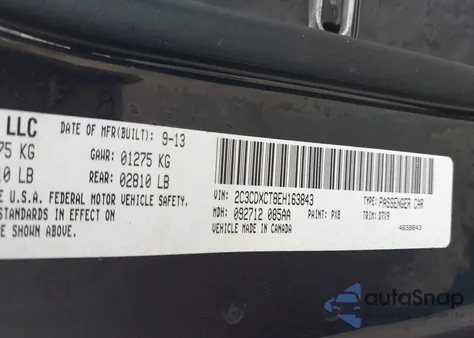 2014 Dodge Charger R/T из США, поврежденный, VIN 2C3CDXCT8EH163843